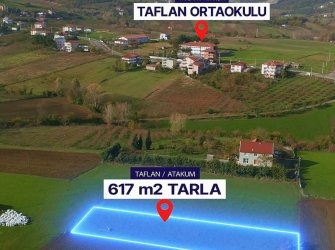SAMSUN ATAKUM TAFLAN MAH. TEK TAPU 617m2 MÜKEMMEL KONUMDA YATIRIMLIK KUPON TARLA