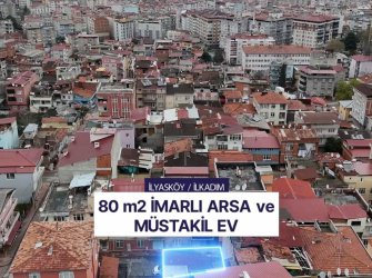 SAMSUN İLKADIM İLYASKÖY MAH 80m2 4.KAT İMARLI BİTİŞİK NİZAM YATIRILIK ARSA ( İÇERİSİNDE 1.KATLI BİNA VARDIR )