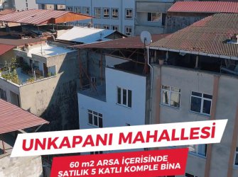 SAMSUN İLKADIM UNKAPANI MAH 60m2 ARSA İÇERİSİNDE 5.KATLI BİTİŞİK NİZAM DOĞALGAZLI KOMPLE SATILIK BİNA  ( DAİRELER 1+1 İÇİ YAPILI )