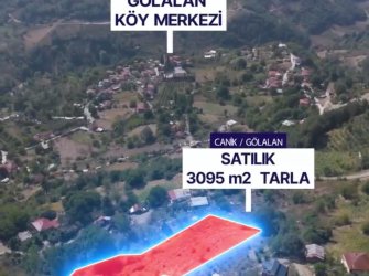 SAMSUN CANİK GÖLALAN MAH 3.095m2 FULL DOĞA MANZARALI YATIRIMLIK FIRSAT TARLA 