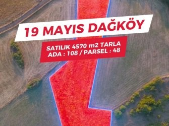 SAMSUN 19 MAYIS DAĞKÖY MAH 4.570m2 MÜKEMMEL KONUMDA YATIRIMLIK TARLA 