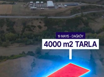 SAMSUN 19 MAYIS DAĞKÖY MAH 4.000m2 BAĞ EVİ YAPILABİLİR YATIRIMLIK TARLA 