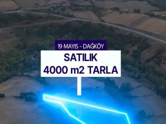 SAMSUN 19 MAYIS DAĞKÖY MAH 4.000m2 BAĞ EVİ YAPILABİLİR YATIRIMLIK TARLA 