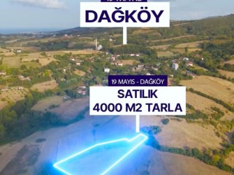 SAMSUN 19 MAYIS DAĞKÖY MAH 4.000m2 BAĞ EVİ YAPILABİLİR YATIRIMLIK TARLA 