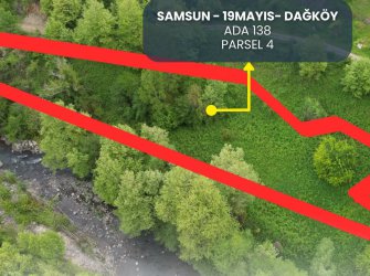 SAMSUN 19 MAYIS DAĞKÖY MAH 4.447m2 MANZARALI YOLU AÇIK FIRSAT TARLA 
