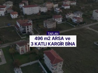 EVİM-NUR'DAN TAFLAN MAH 496m2 ARSA İÇERİSİNDE 3.KATLI KARGIR KOMPLE SATILIK BİNA