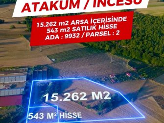 SAMSUN ATAKUM İNCESU MAH MÜKEMMEL KONUMDA 15.262M2 TARLA İÇİNDE 543m2 SATILIK YATIRIMLIK HİSSE 